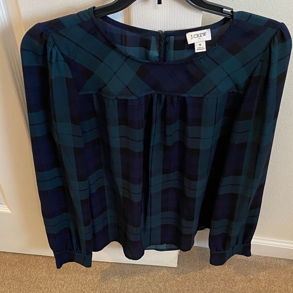 J. Crew Women's Plaid Blouse Size Small